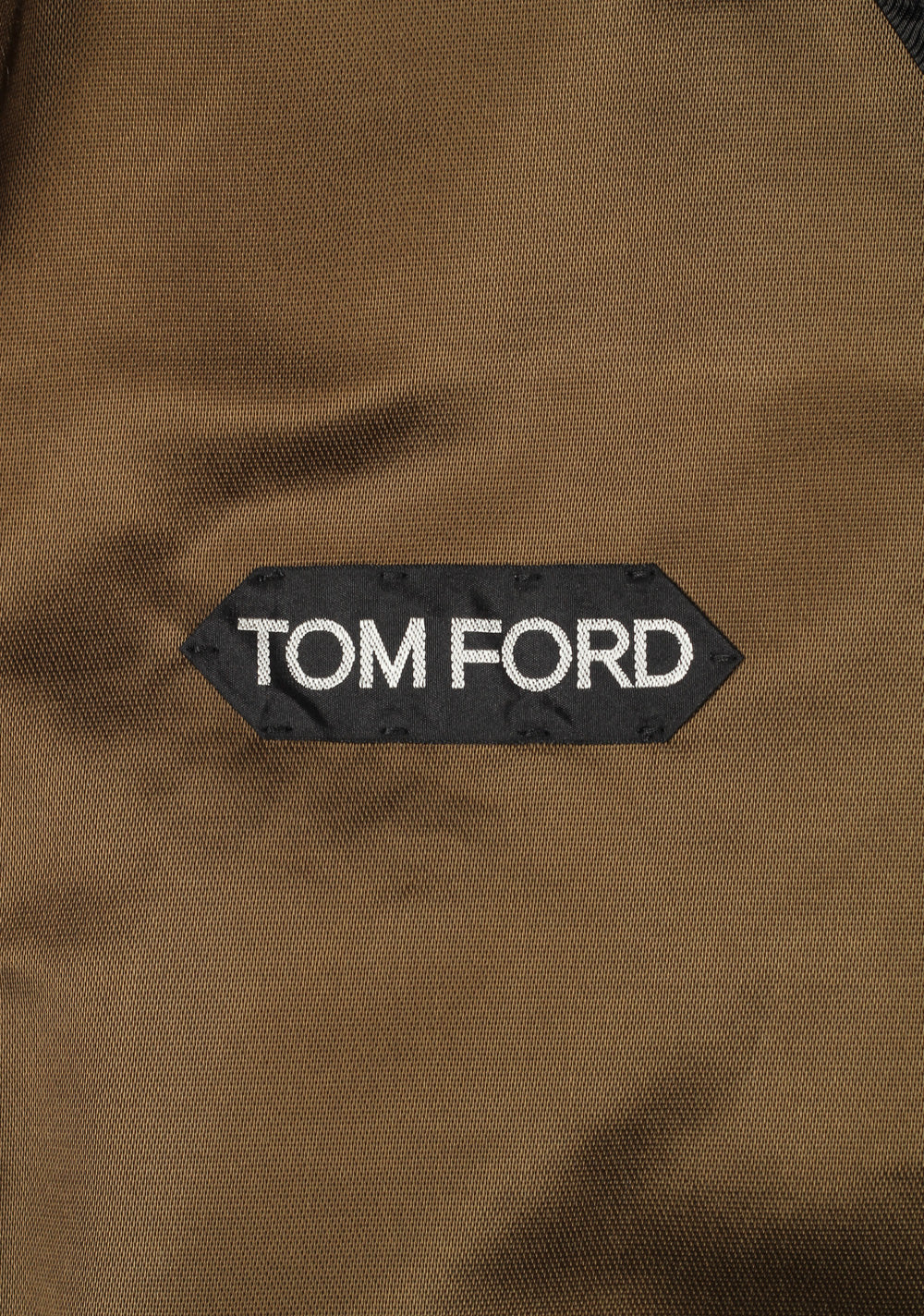 TOM FORD Black Patterned Coat Size 48 / 38R U.S. Outerwear