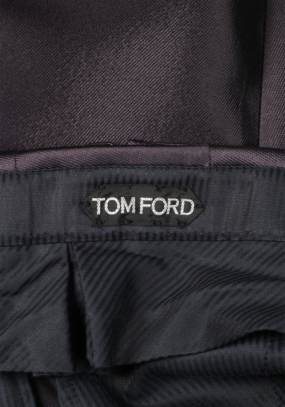TOM FORD Black Purple Wool Silk Blend Tuxedo Trousers Size 50 / 34 U.S.