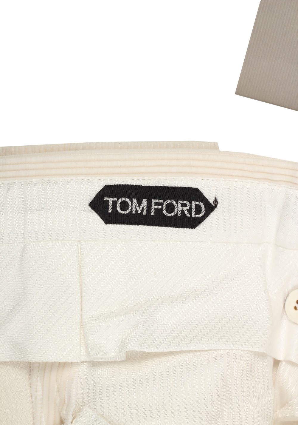 TOM FORD Off White Corduroy Trousers Size 46 / 30 U.S.