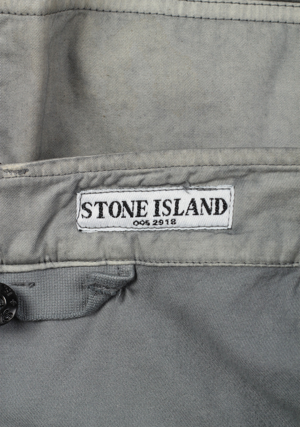Stone Island Gray/Blue Washed Cotton Trousers Size 50 / 34 U.S.