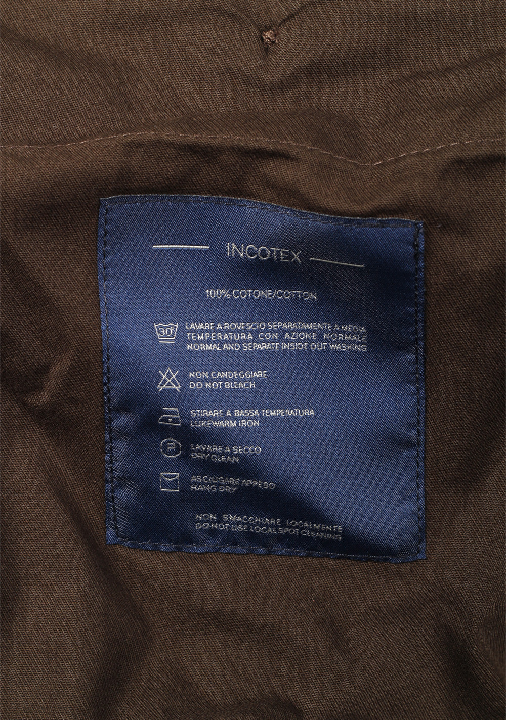 Incotex Greenish Brown Incochino Trousers Size 48 / 32 U.S. in Cotton