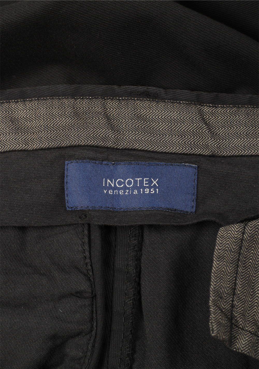 Incotex Black High Comfort Trousers Size 50 / 34 U.S.