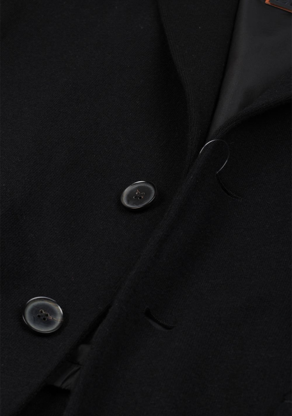 ZEGNA Jerseywear Black Overcoat Size 52 / 42R U.S.