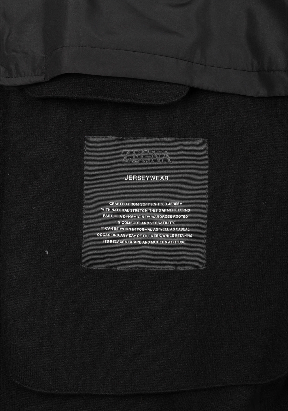 ZEGNA Jerseywear Black Overcoat Size 52 / 42R U.S.