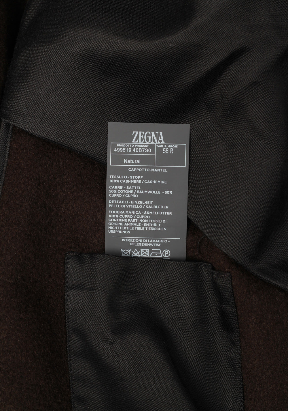 ZEGNA Oasi Cashmere Boysenberry Overcoat Size 56 / 46R U.S.