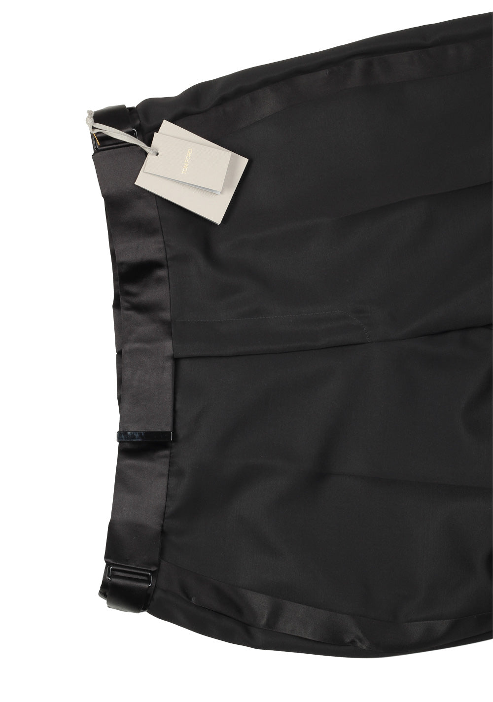 TOM FORD Black Mohair Blend Cocktail Tuxedo Trousers Size 56 / 40 U.S.