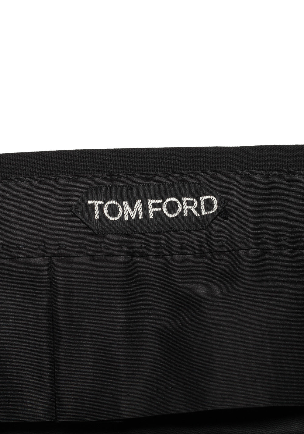 TOM FORD Black Cocktail Tuxedo Trousers Size 58 / 42 U.S. in Wool