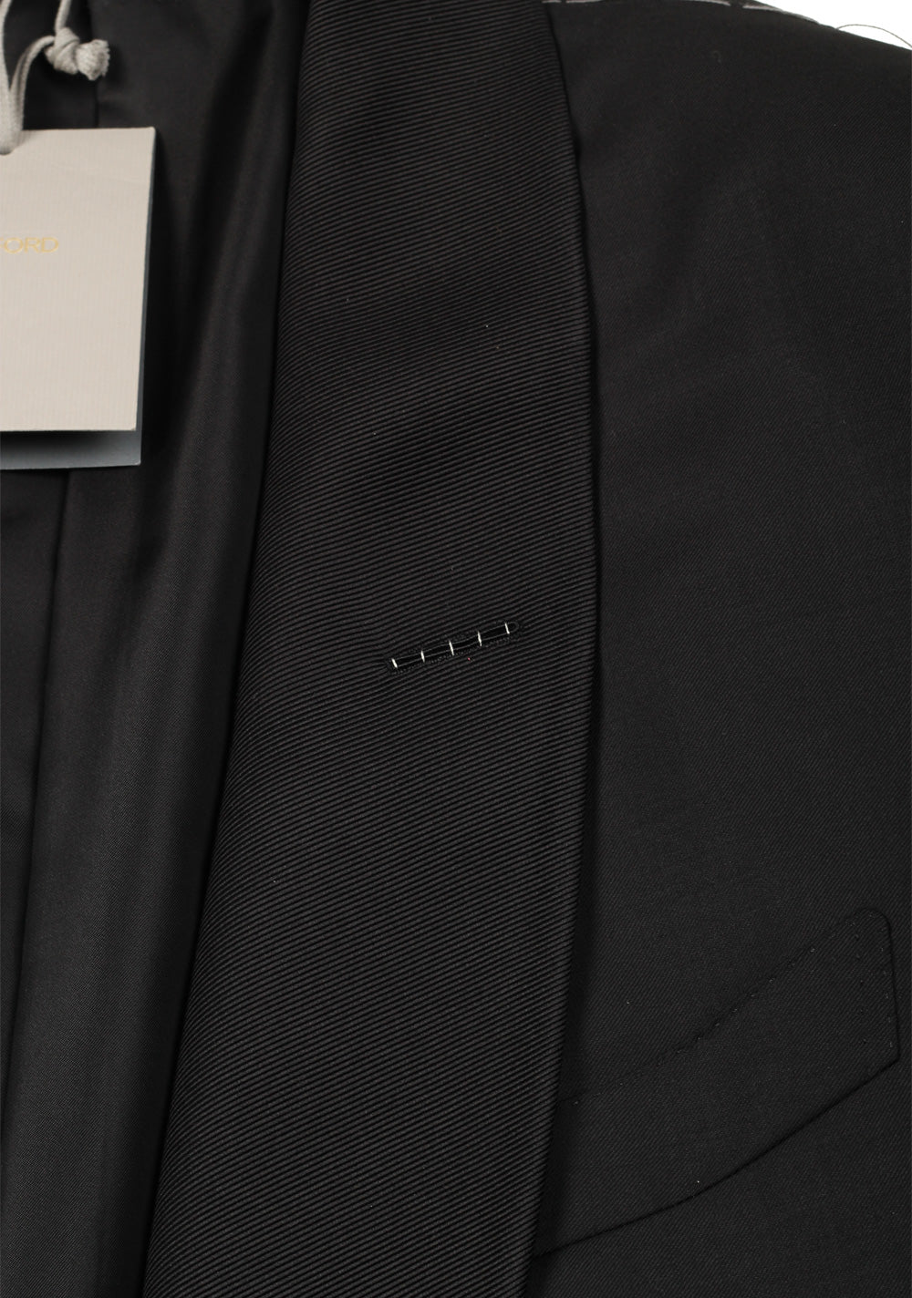 TOM FORD Windsor Black Tuxedo Suit Smoking  Shawl Collar Size 56 / 46R U.S. Fit A