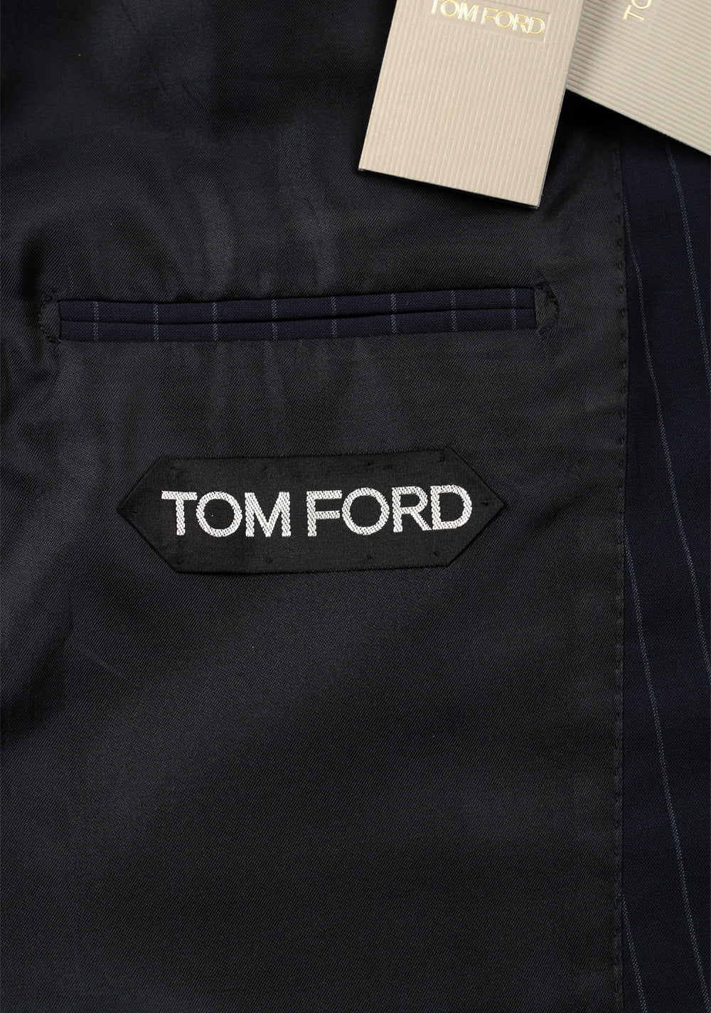 TOM FORD O'Connor Striped Blue Suit Size 50 / 40R U.S. In Wool