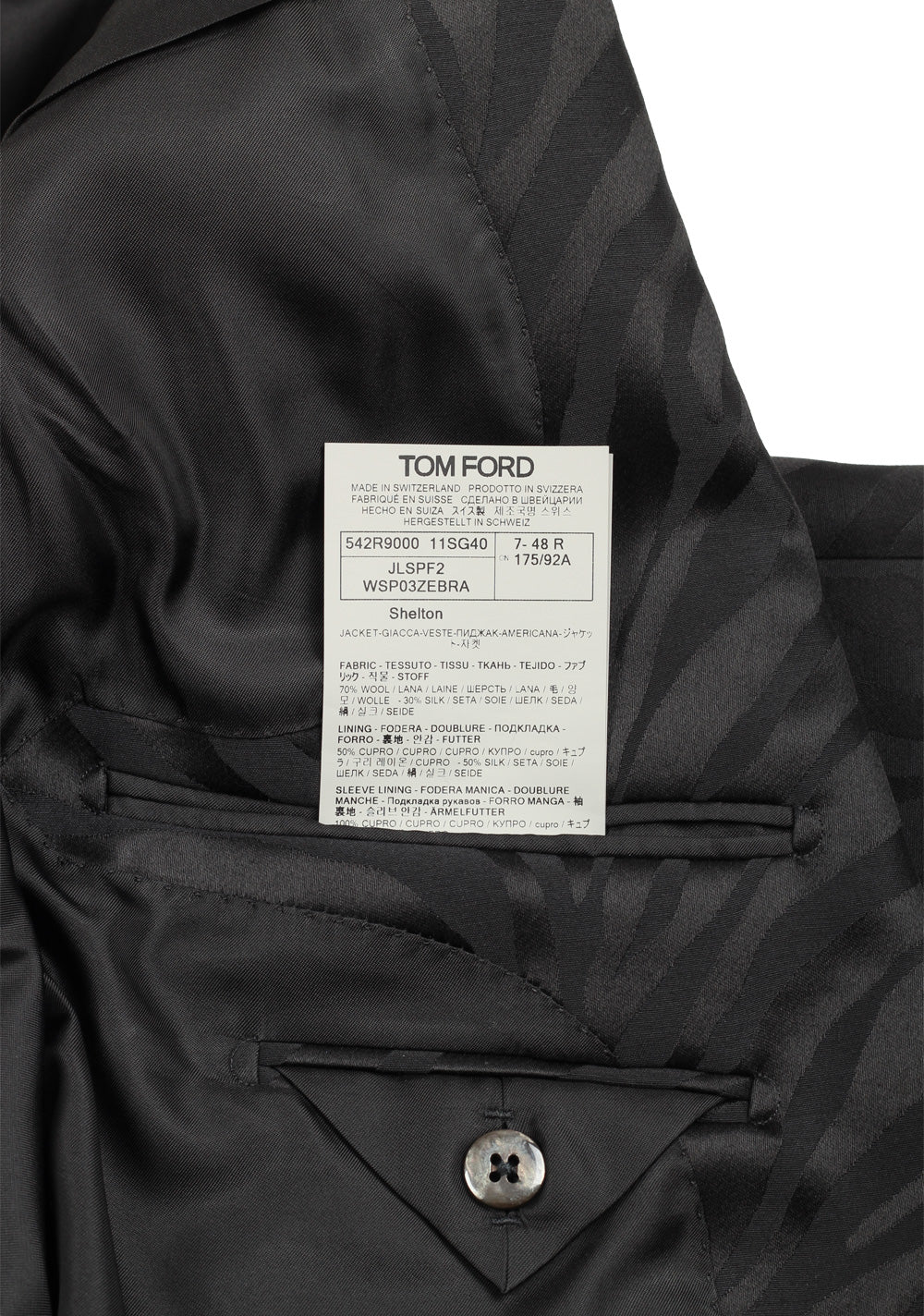 TOM FORD Shelton Panther Cocktail Dinner Jacket