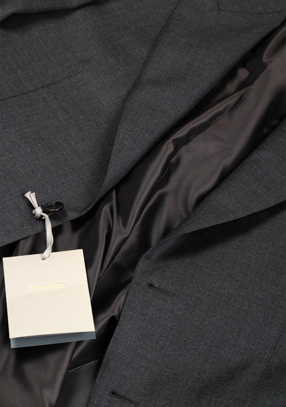TOM FORD MTO Dark Gray Super 110's Sharkskin