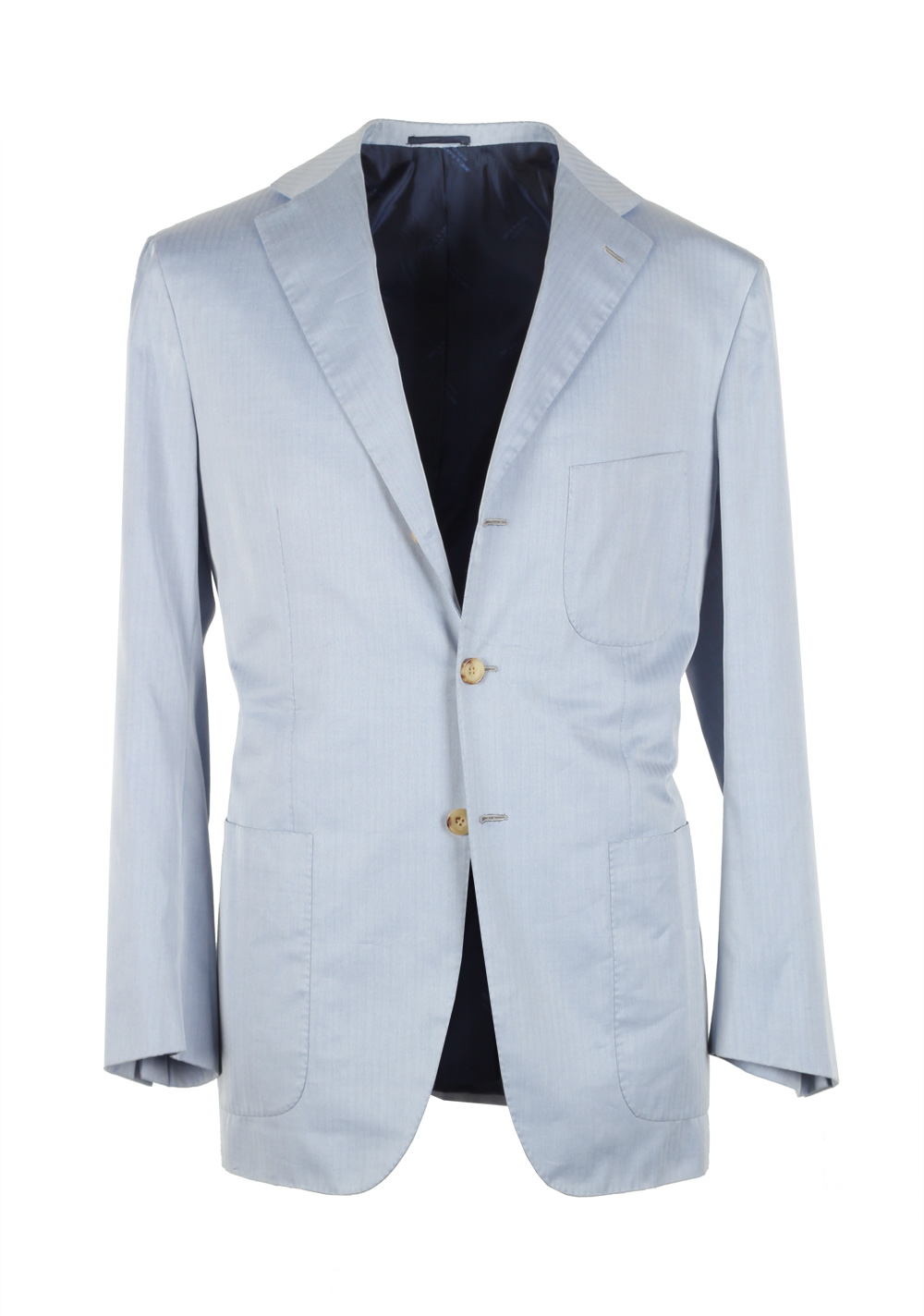 Kiton Suit Size 48 / 38R U.S. Cotton Wool Silk | Costume Limité