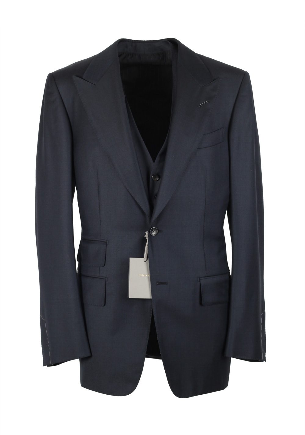 TOM FORD Windsor Blue 3 Piece Suit Size 48L / 38L U.S. Wool Fit A ...