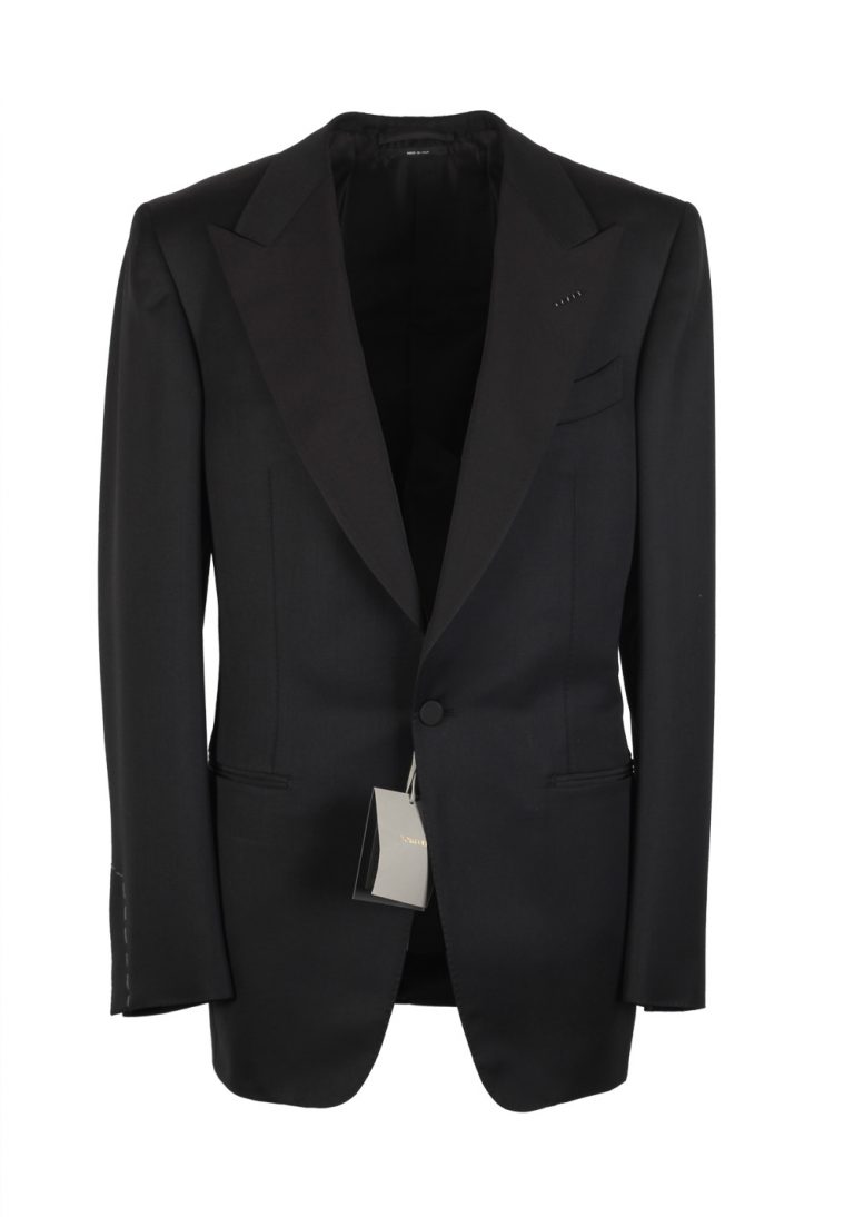 TOM FORD Windsor Black Tuxedo Smoking Suit Size 44 / 34R U.S. Base A - thumbnail | Costume Limité