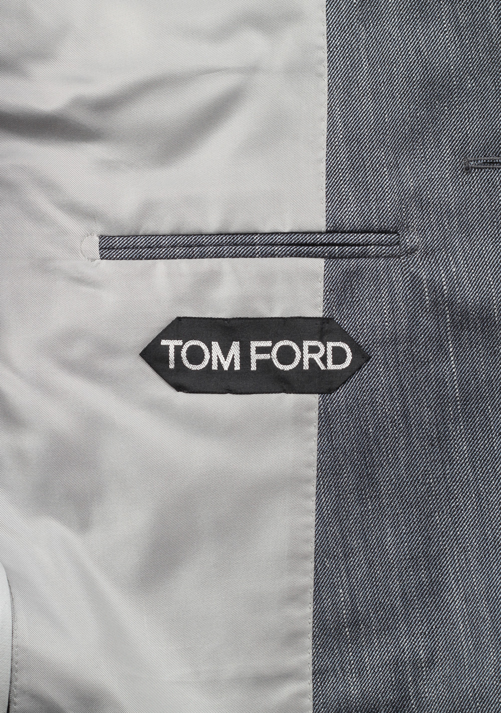 TOM FORD Suit Size 50 / 40R U.S. Wool Mulberry Silk Linen | Costume Limité