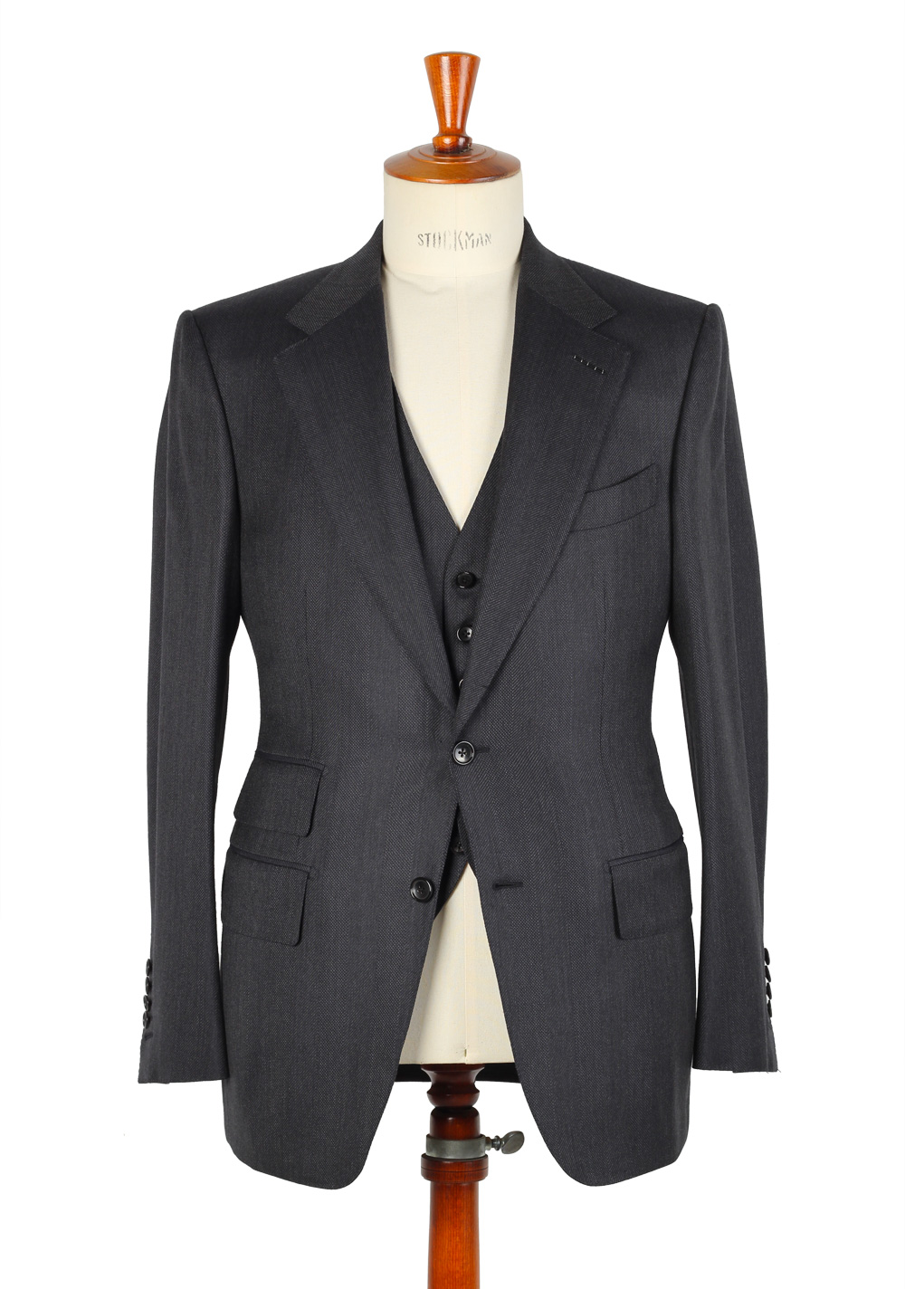 TOM FORD Suit 3 Piece Size 48R / 38 U.S. Wool Silk | Costume Limité