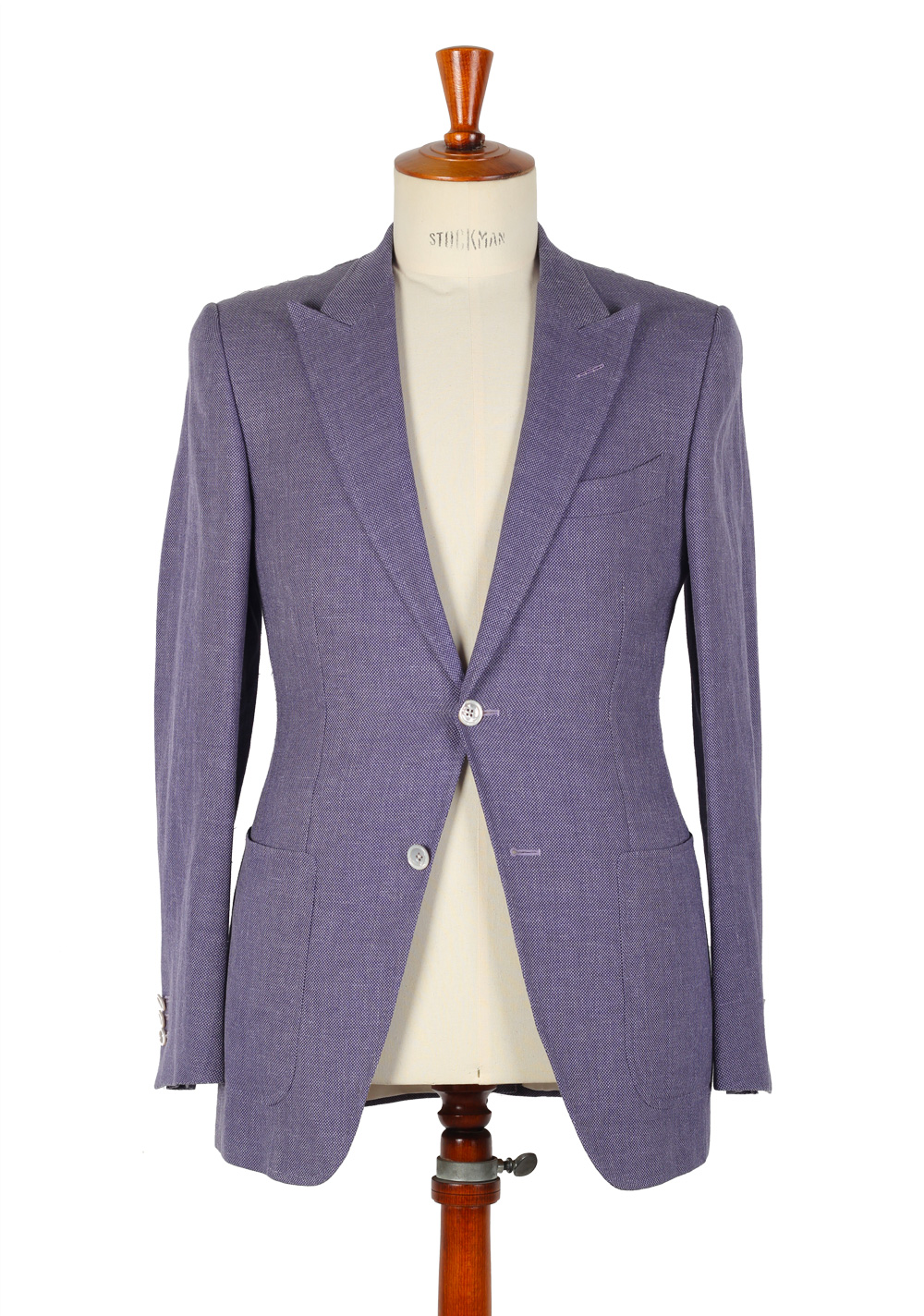 TOM FORD Lilac Suit Size 48 / 38R U.S. Linen Wool Silk Fit S