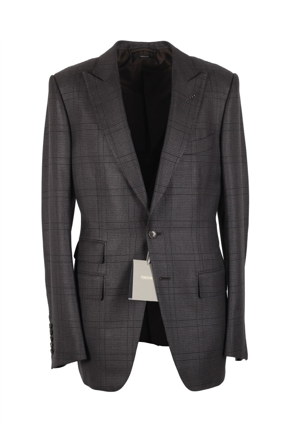 TOM FORD O’Connor Gray Suit Size 48 / 38R U.S. Wool Silk Linen Fit W | Costume Limité