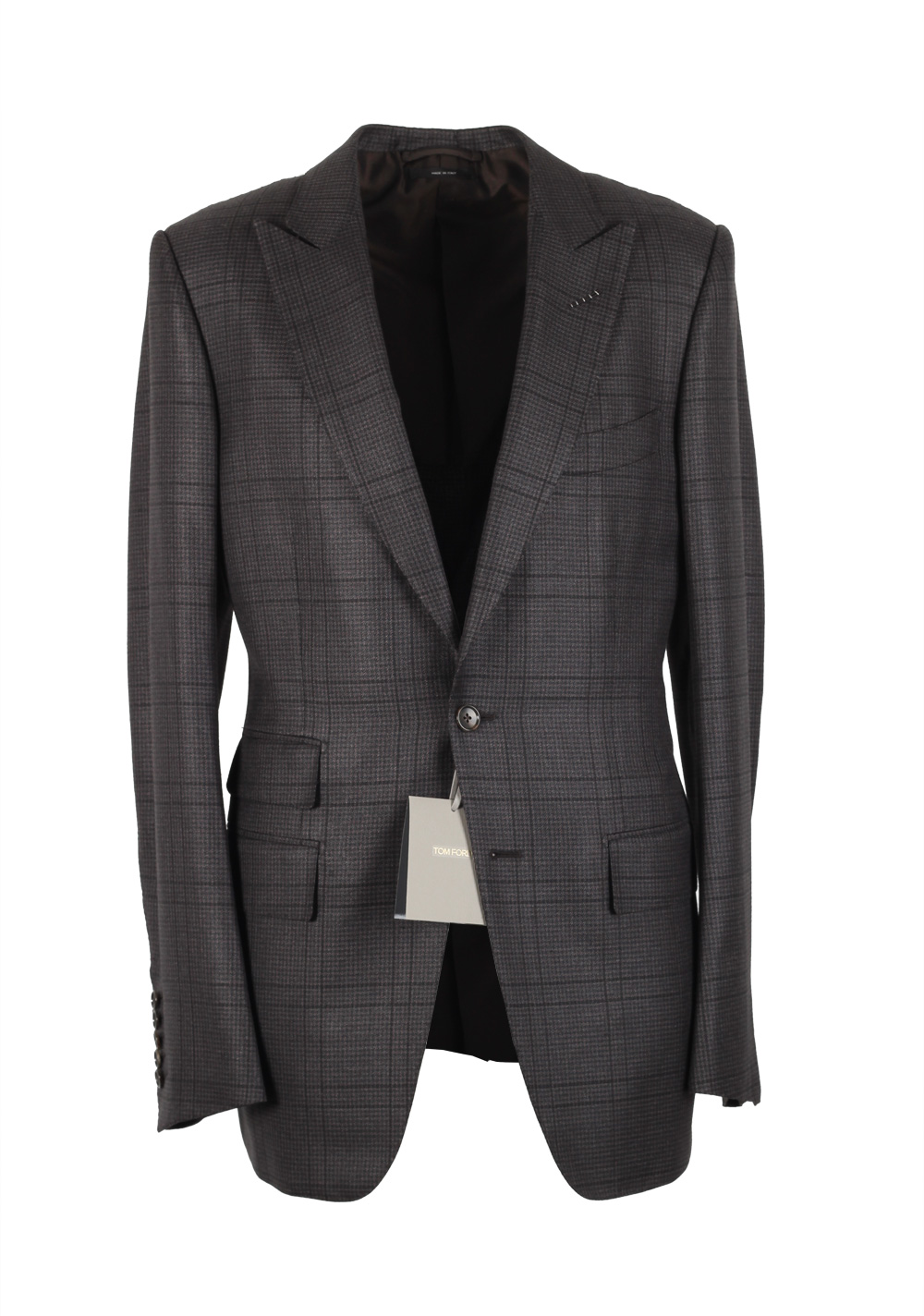 TOM FORD O’Connor Gray Suit Size 48 / 38R U.S. Wool Silk Linen Fit W