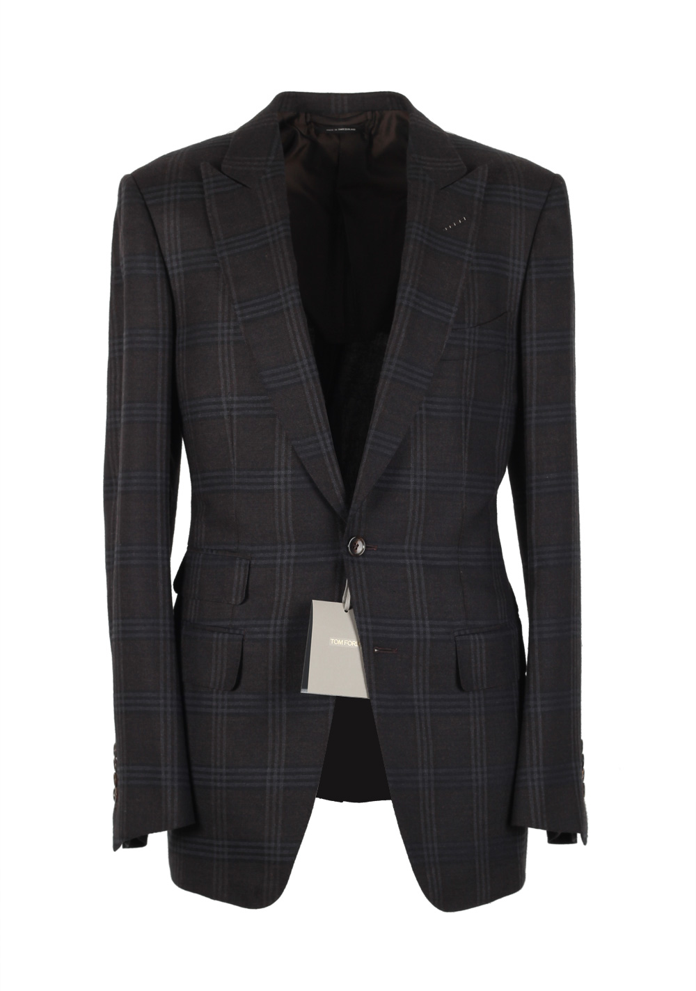 TOM FORD O’Connor Charcoal Suit Size 48 / 38R U.S. Wool Silk Linen Fit W
