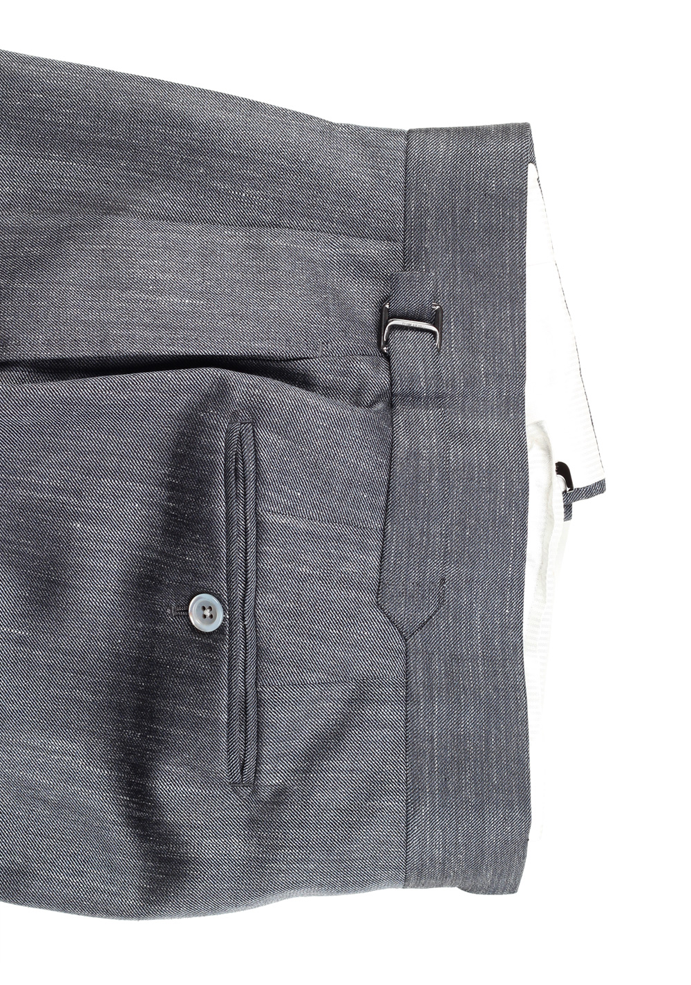 TOM FORD Wetherby Silver Suit Size 48 / 38R U.S. Wool Mulberry Silk Linen Base T | Costume Limité
