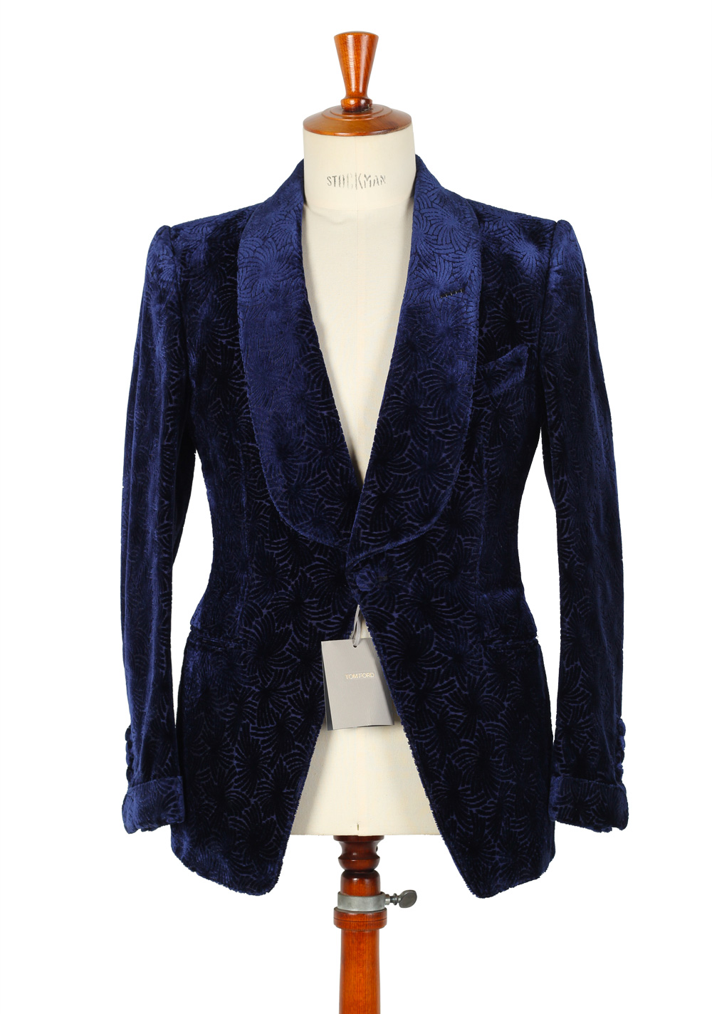 TOM FORD Blue Sport Coat Tuxedo Dinner Jacket Size 48 / 38R U.S. Fit Z | Costume Limité