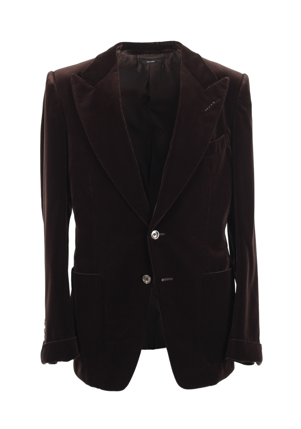 TOM FORD Alexander Brown Sport Velvet Tuxedo Dinner Jacket Coat Size 48 / 38R U.S. Cotton Fit Z | Costume Limité