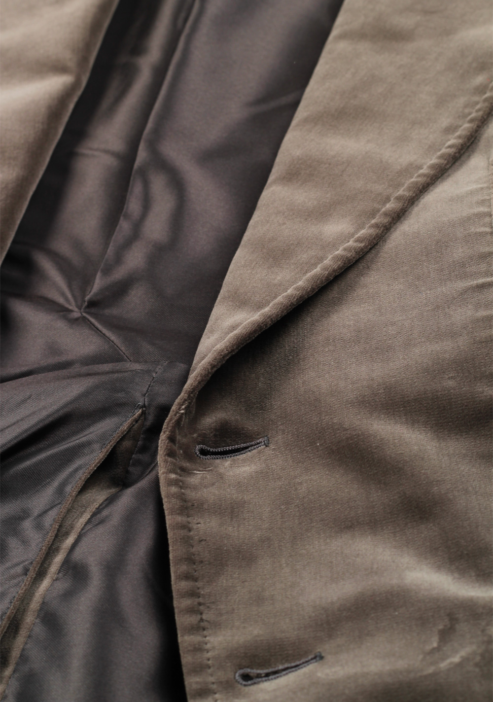 TOM FORD Wetherby Brownish Gray Sport Coat Velvet Tuxedo Dinner Jacket Size 48 / 38R U.S. Cotton Base T | Costume Limité