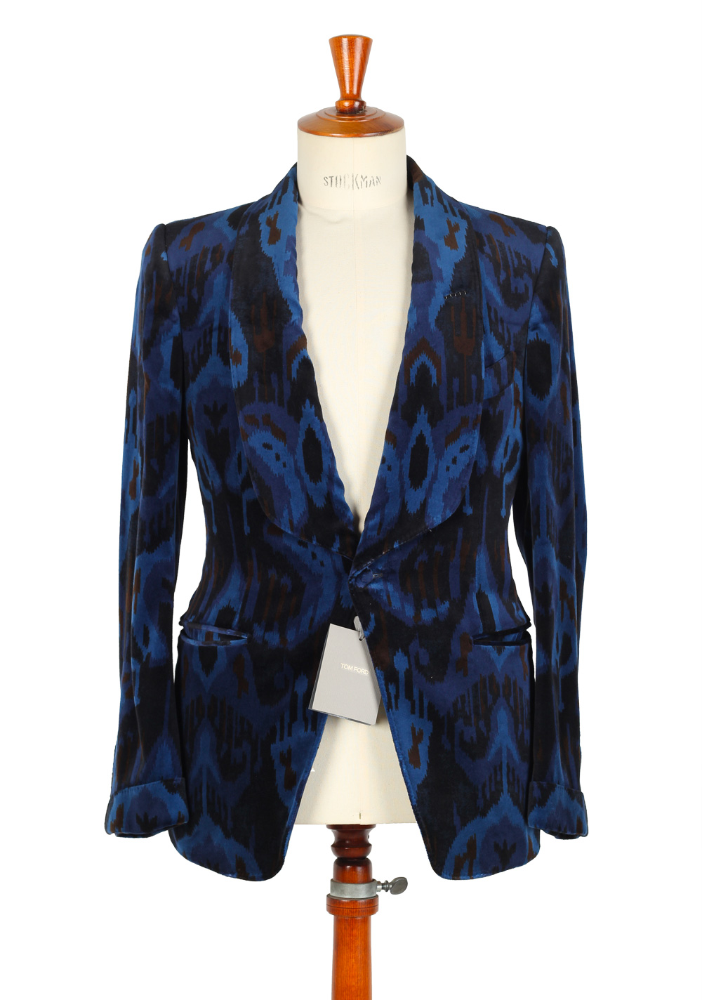 TOM FORD Blue Sport Coat Tuxedo Dinner Jacket Size 48C / 38S U.S. Fit Z | Costume Limité