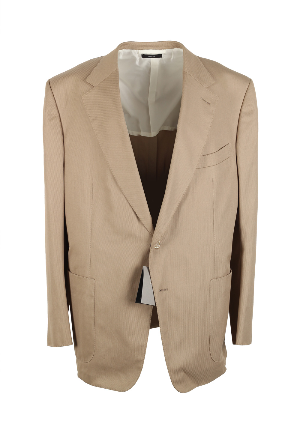 TOM FORD Windsor Beige Sport Coat Size 58 / 48R U.S. Cotton Fit A | Costume Limité