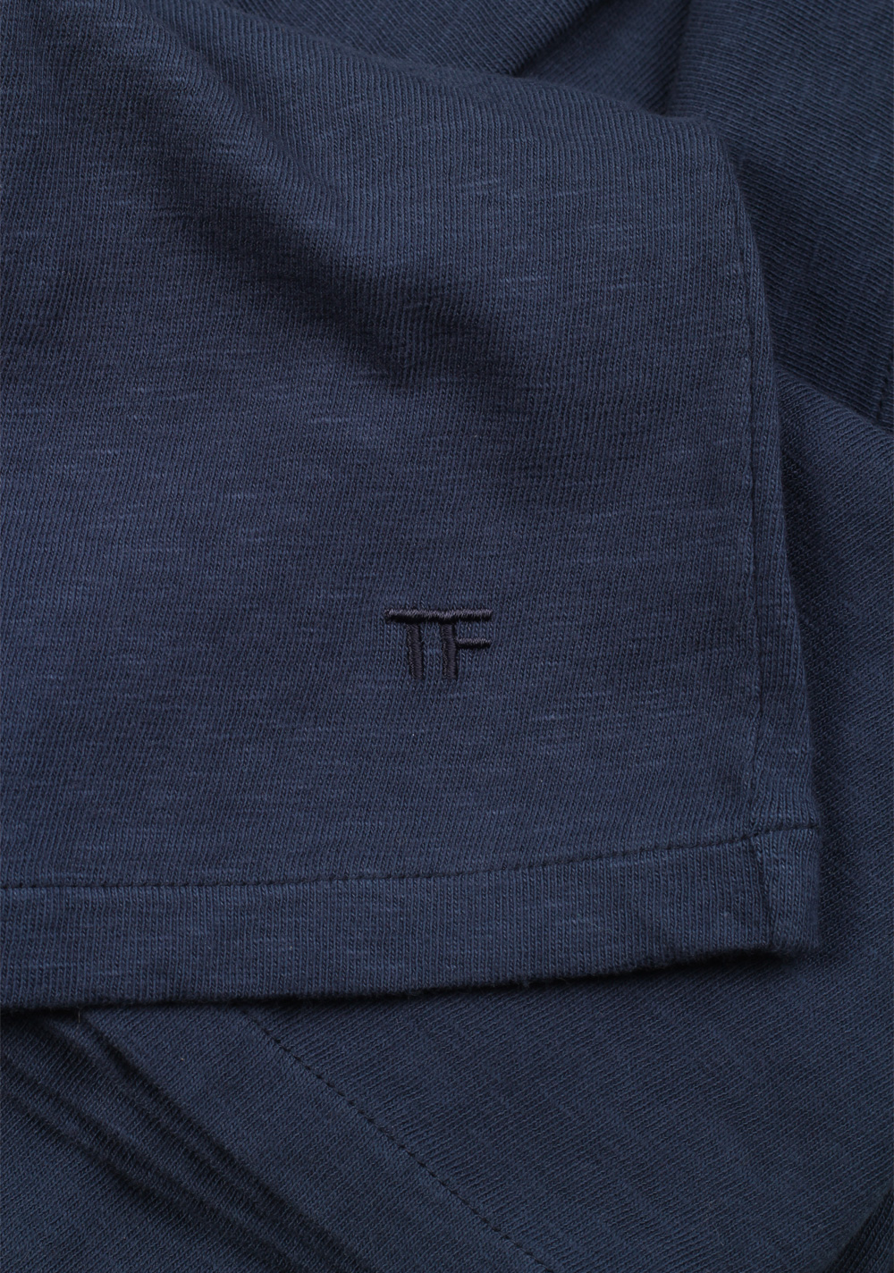 TOM FORD V Neck Tee Blue Shirt Size 46 / 36R U.S. | Costume Limité