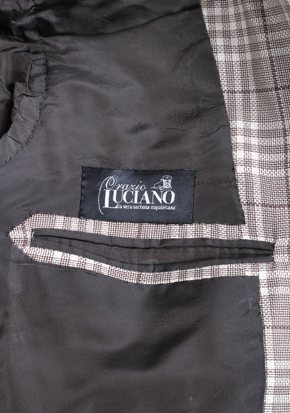 Orazio Luciano La Vera Sartoria Napoletana Sport Coat Size 50 / 40R U.S. Linen Silk | Costume Limité