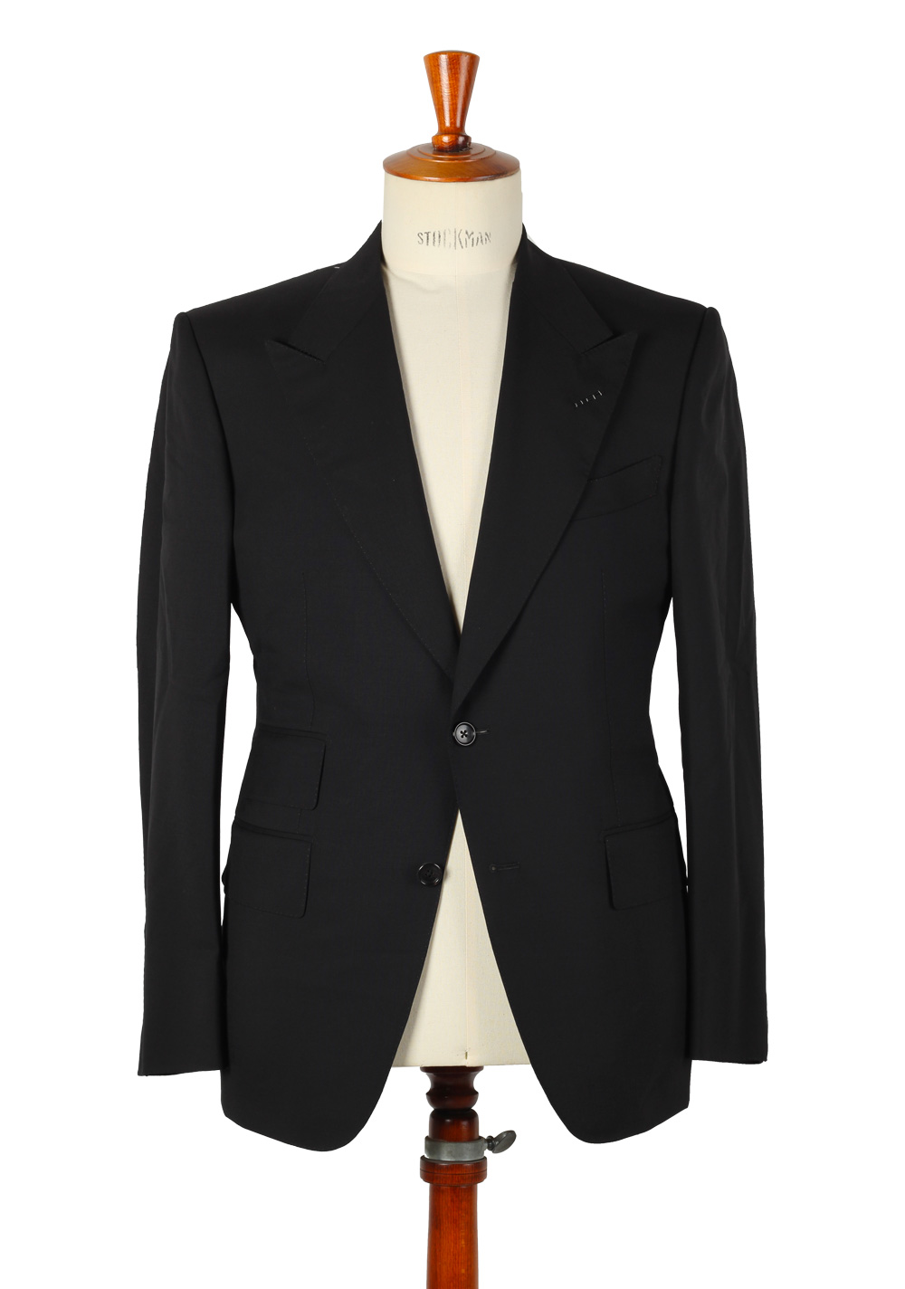 TOM FORD Black Suit Size 48C / 38S U.S. Wool Fit A
