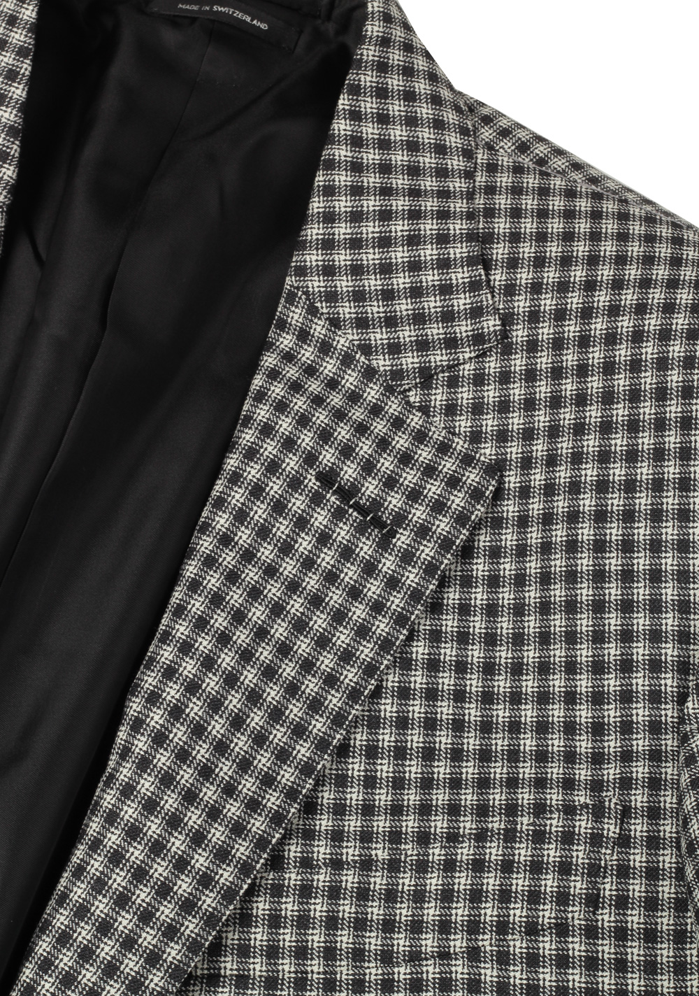 TOM FORD Black White Suit Size 48 / 38R U.S. Wool Fit Y – image 5