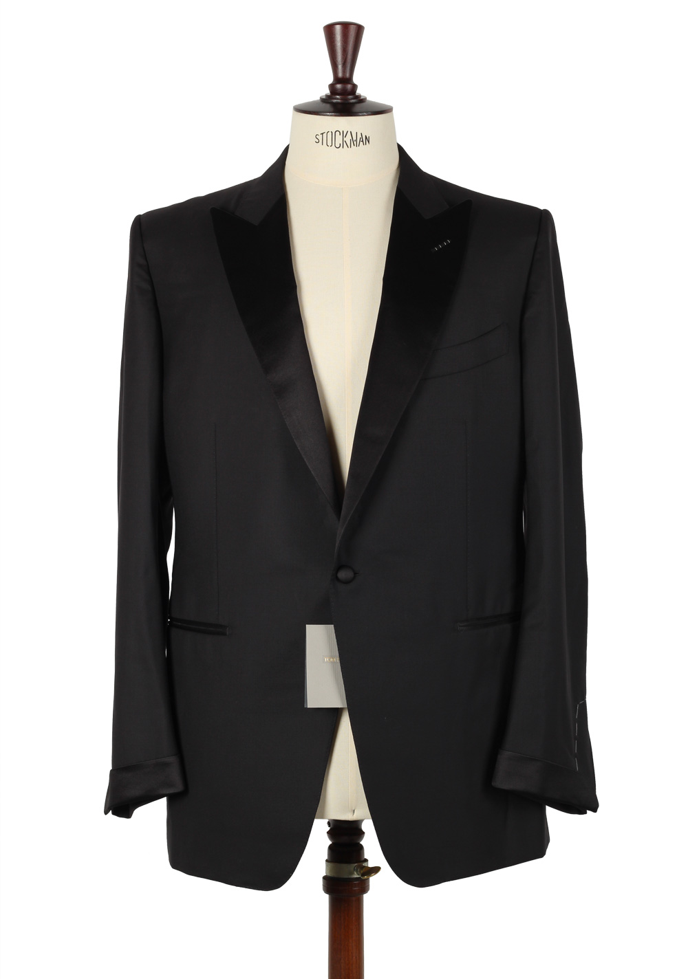 TOM FORD Black Tuxedo Smoking Suit Size 58 / 48R U.S. Black Fit Y