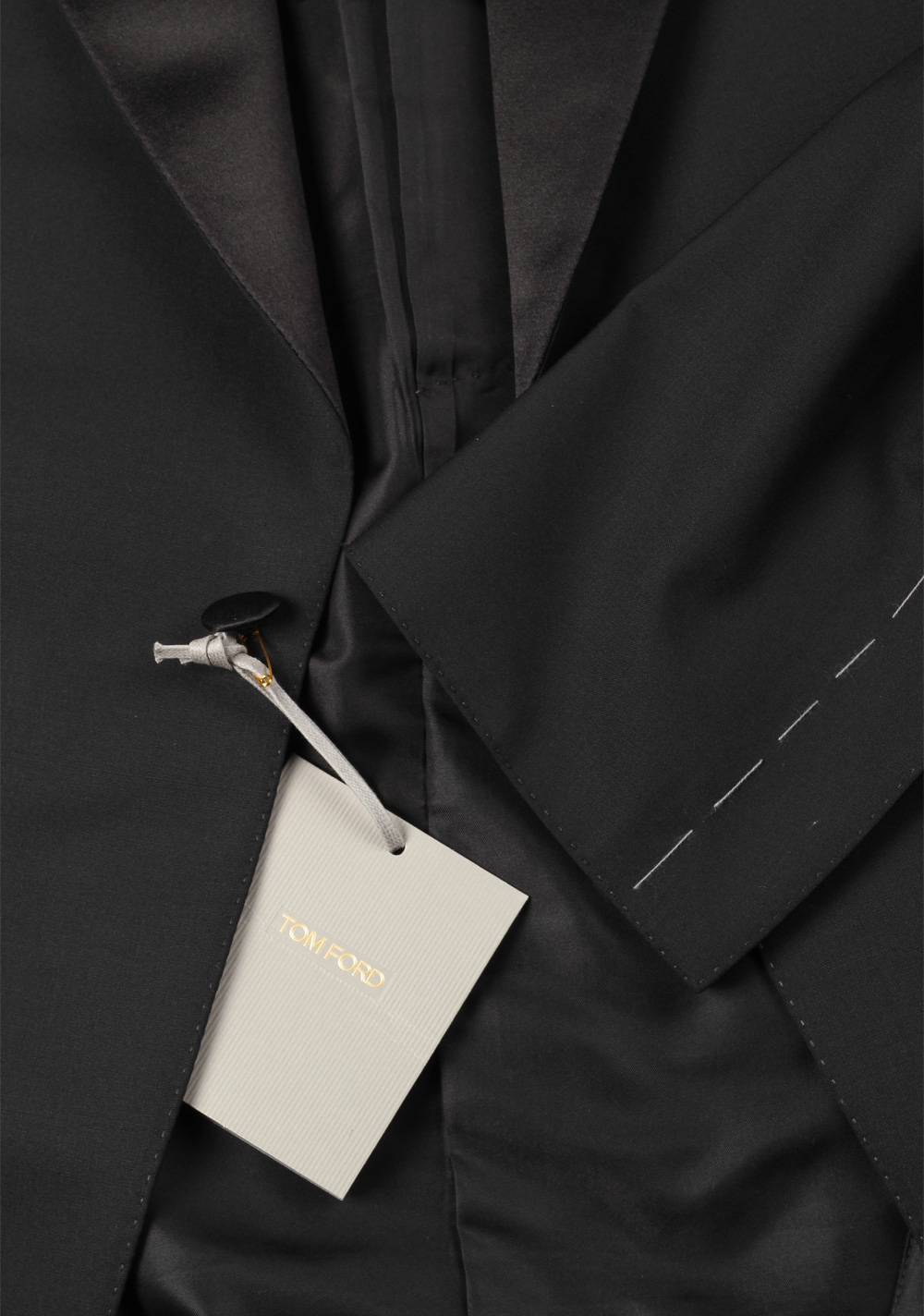TOM FORD Black Tuxedo Smoking Suit Size 58 / 48R U.S. Black Fit Y – image 4