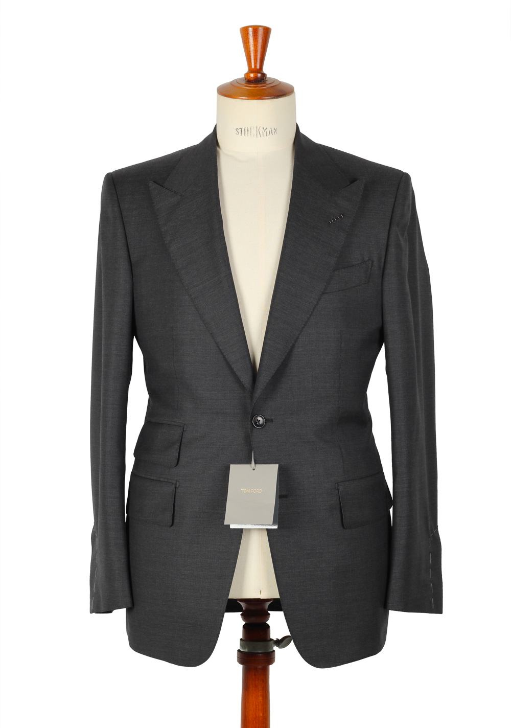 TOM FORD Gray Suit Size 48 / 38R U.S. Wool Fit A