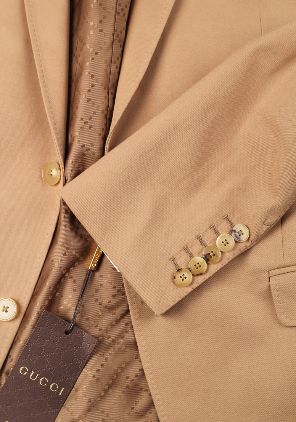 Gucci Beige Suit Size 48 / 38R U.S. Cotton | Costume Limité