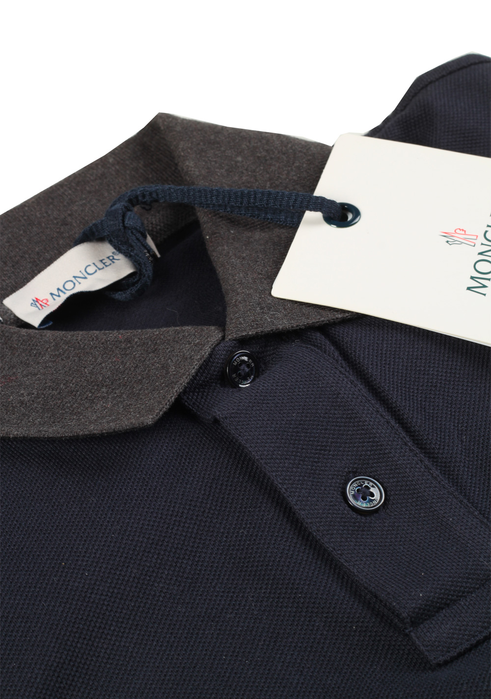 Moncler Long sleeve Polo Shirt Size S / 36R U.S. Navy | Costume Limité