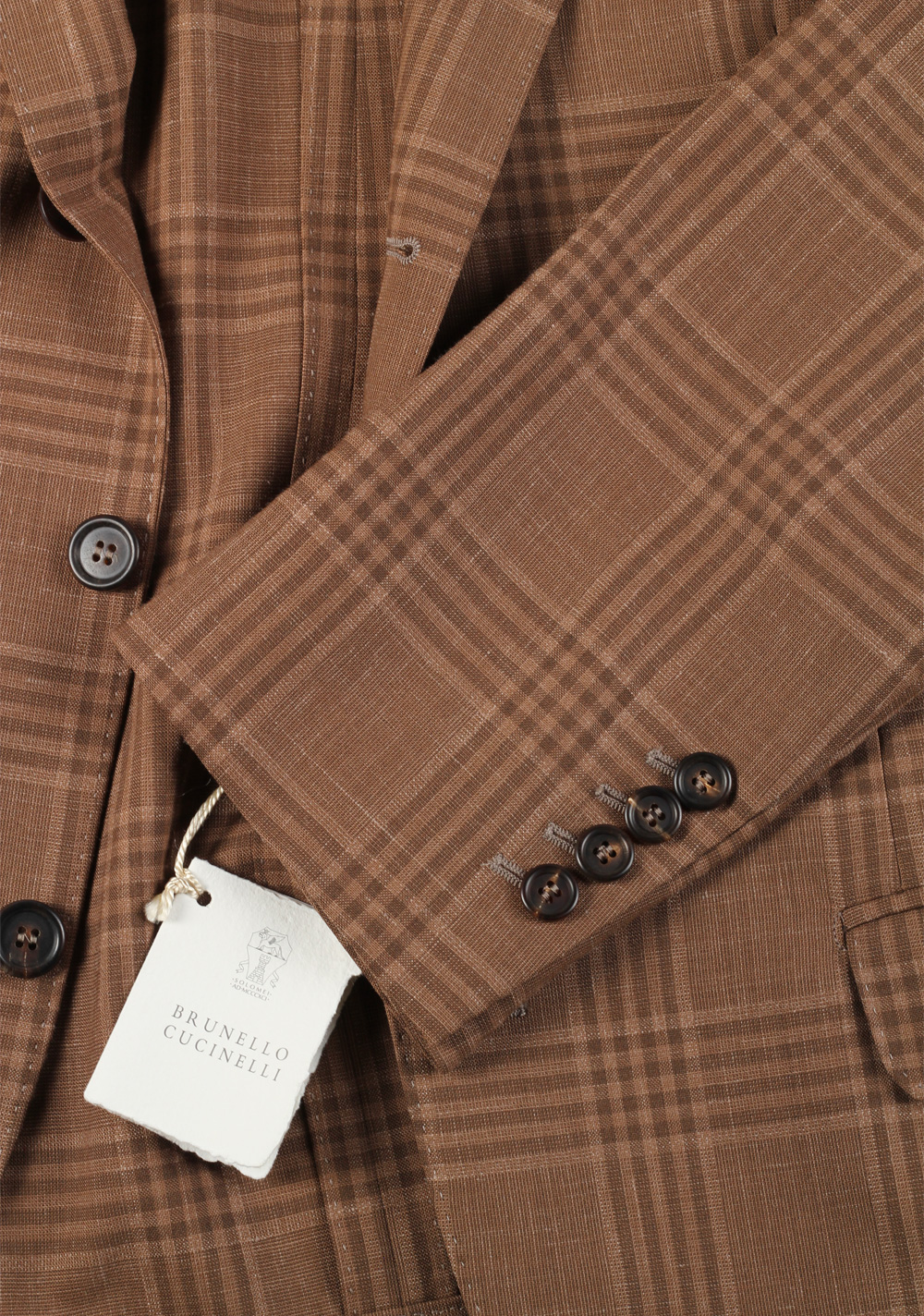 Cucinelli Beige Sport Coat Size 48 / 38R U.S. Wool Linen | Costume Limité