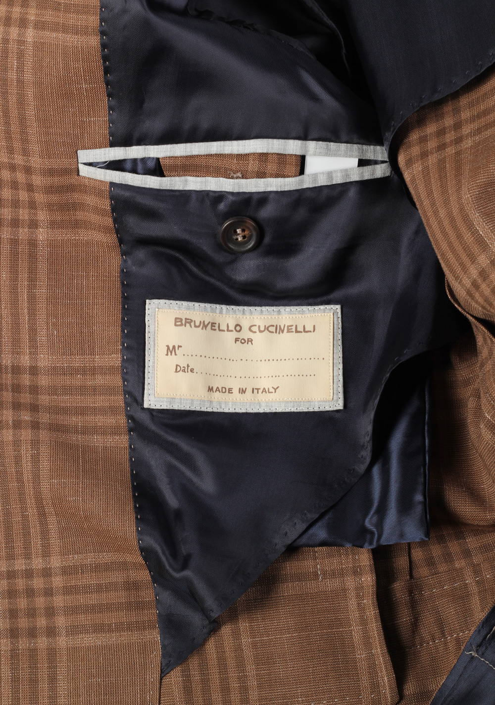 Cucinelli Beige Sport Coat Size 48 / 38R U.S. Wool Linen | Costume Limité