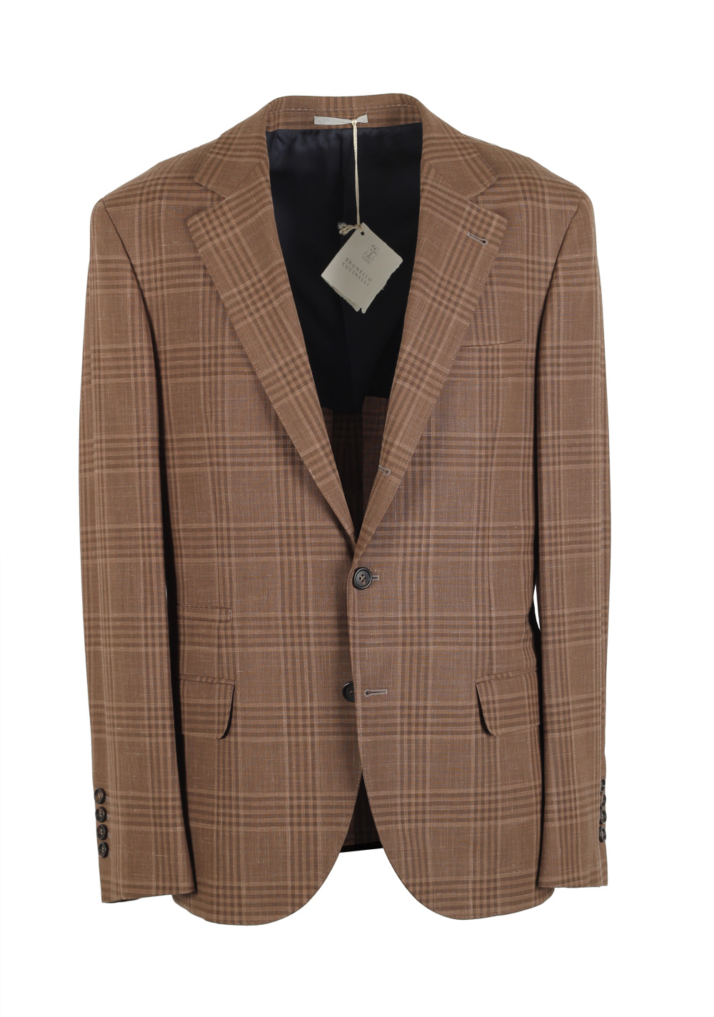 Cucinelli Beige Sport Coat Size 50 / 40R U.S. Wool Linen | Costume Limité