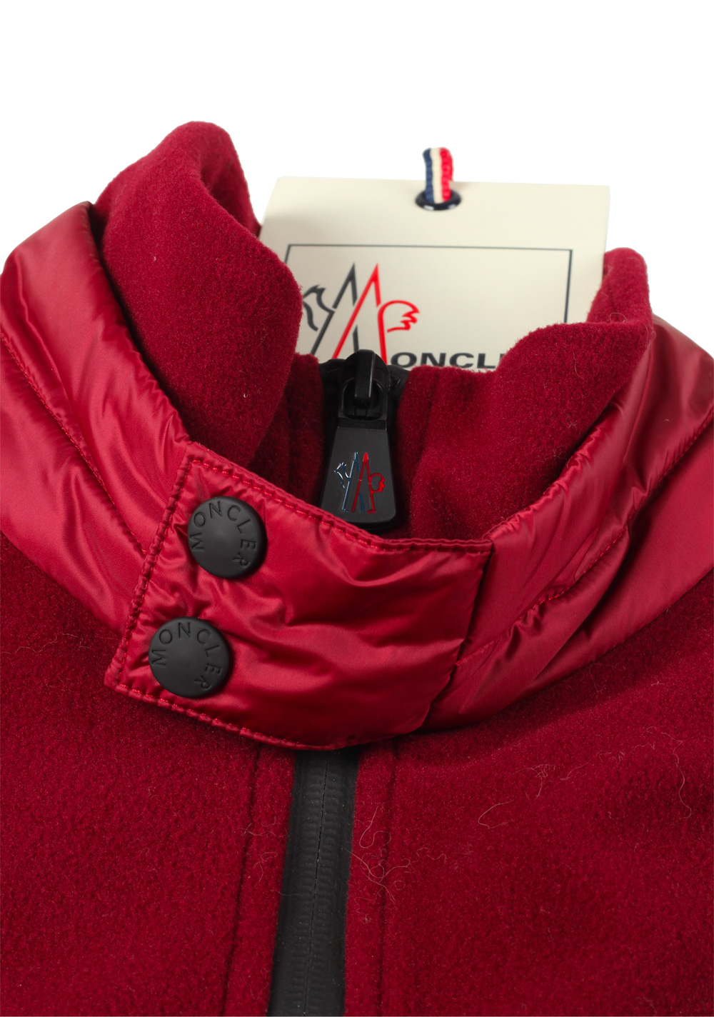 Moncler Grenoble Maglia Fleece Jacket Size S / 36R U.S. Burgundy | Costume Limité