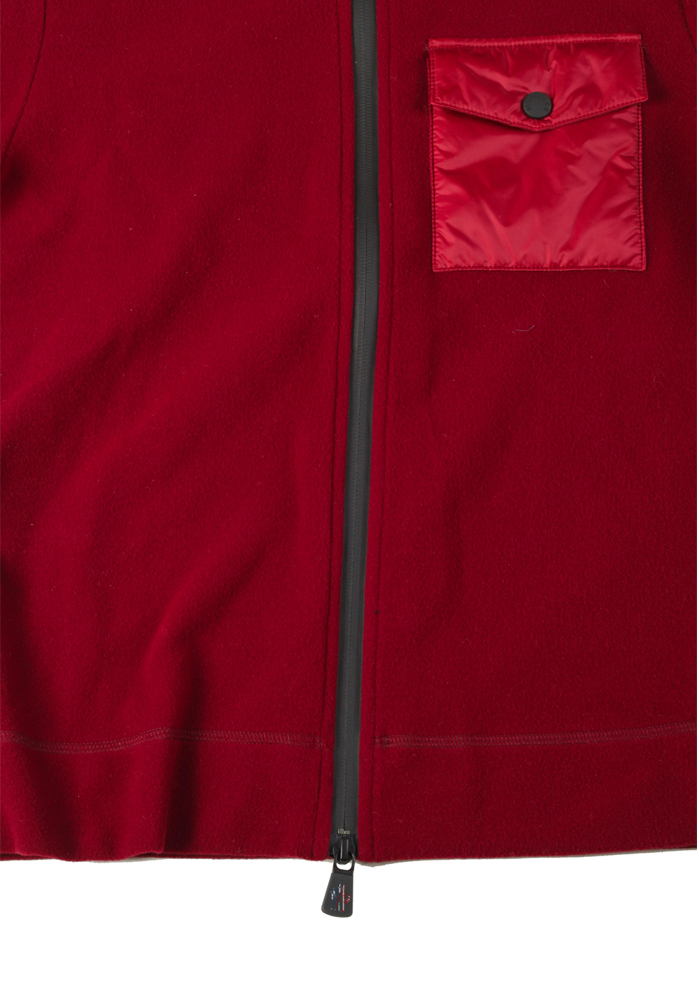 Moncler Grenoble Maglia Fleece Jacket Size S / 36R U.S. Burgundy | Costume Limité