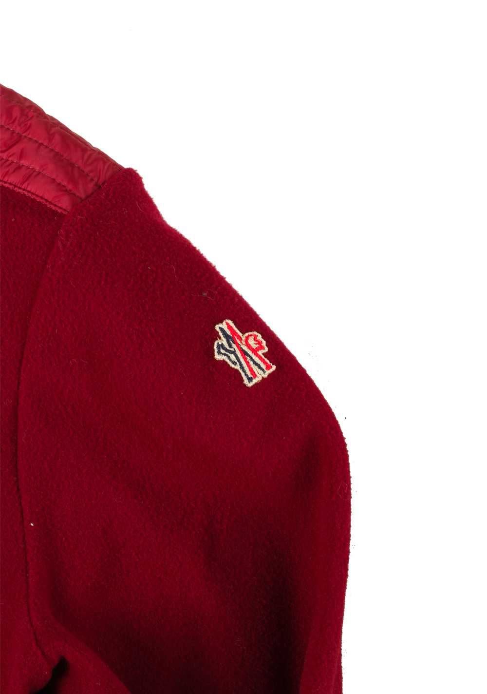 Moncler Grenoble Maglia Fleece Jacket Size S / 36R U.S. Burgundy | Costume Limité