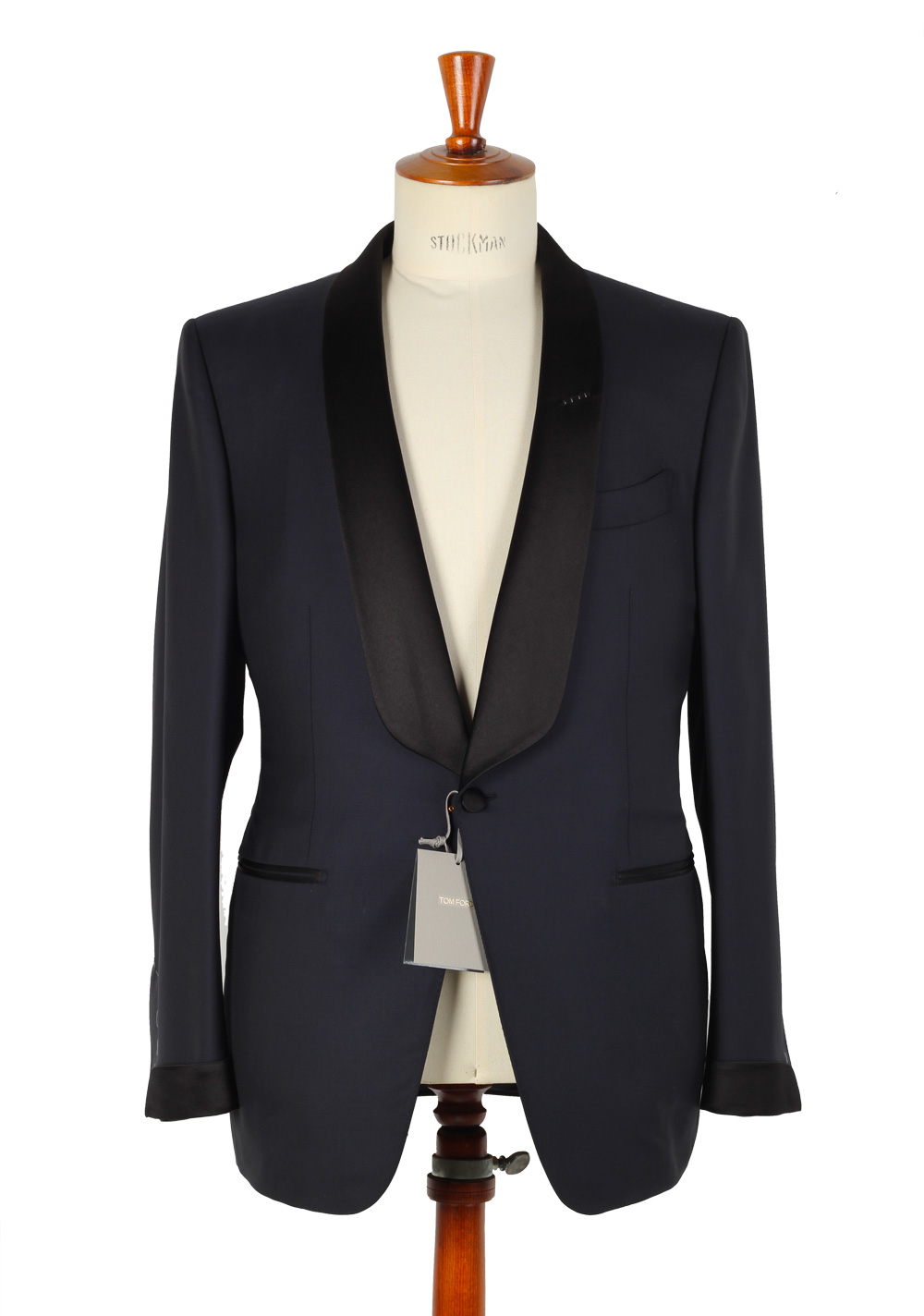 TOM FORD Midnight Blue Tuxedo Suit Size 50 / 40R U.S. Shawl Collar Fit ...
