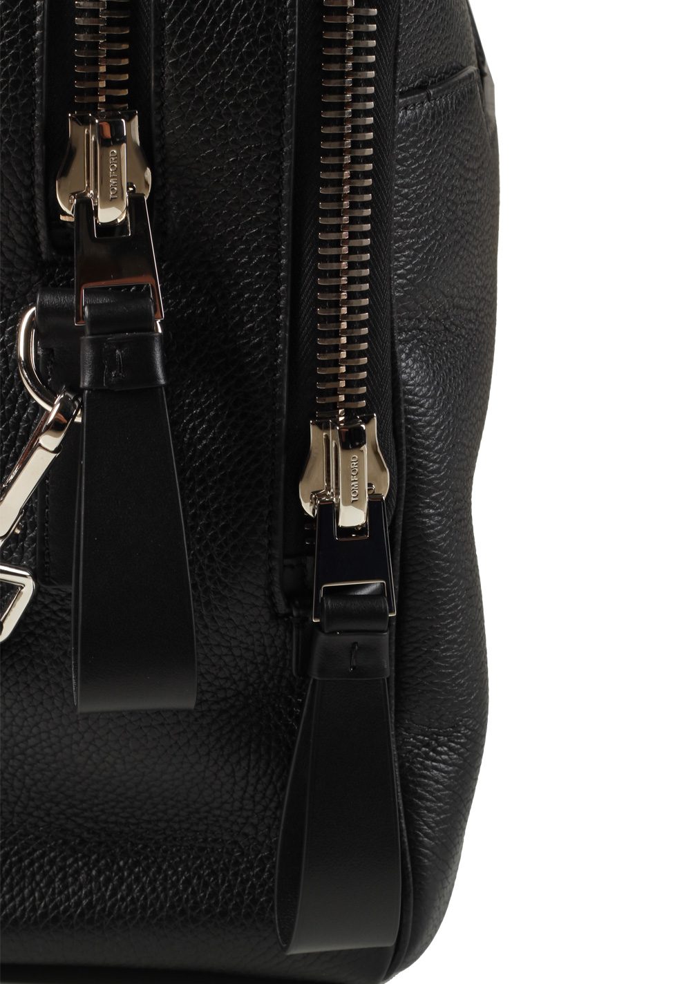 TOM FORD Buckley Double Zipper Briefcase With Shoulder Strap Black ...
