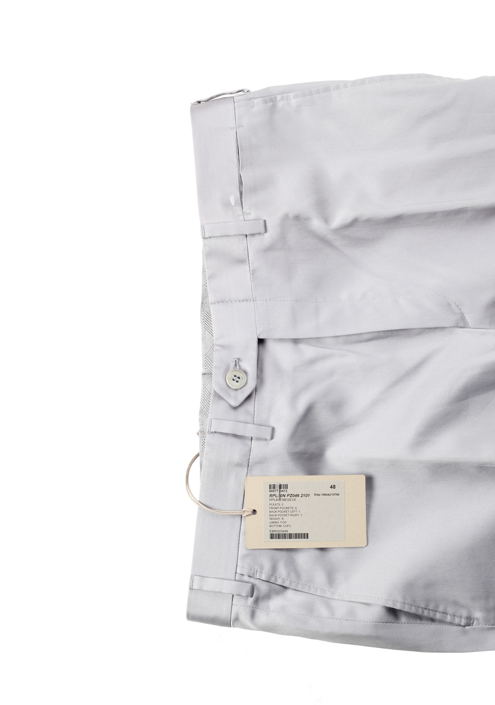 Brioni Silver Megeve Trousers Size 48 / 32 U.S. | Costume Limité