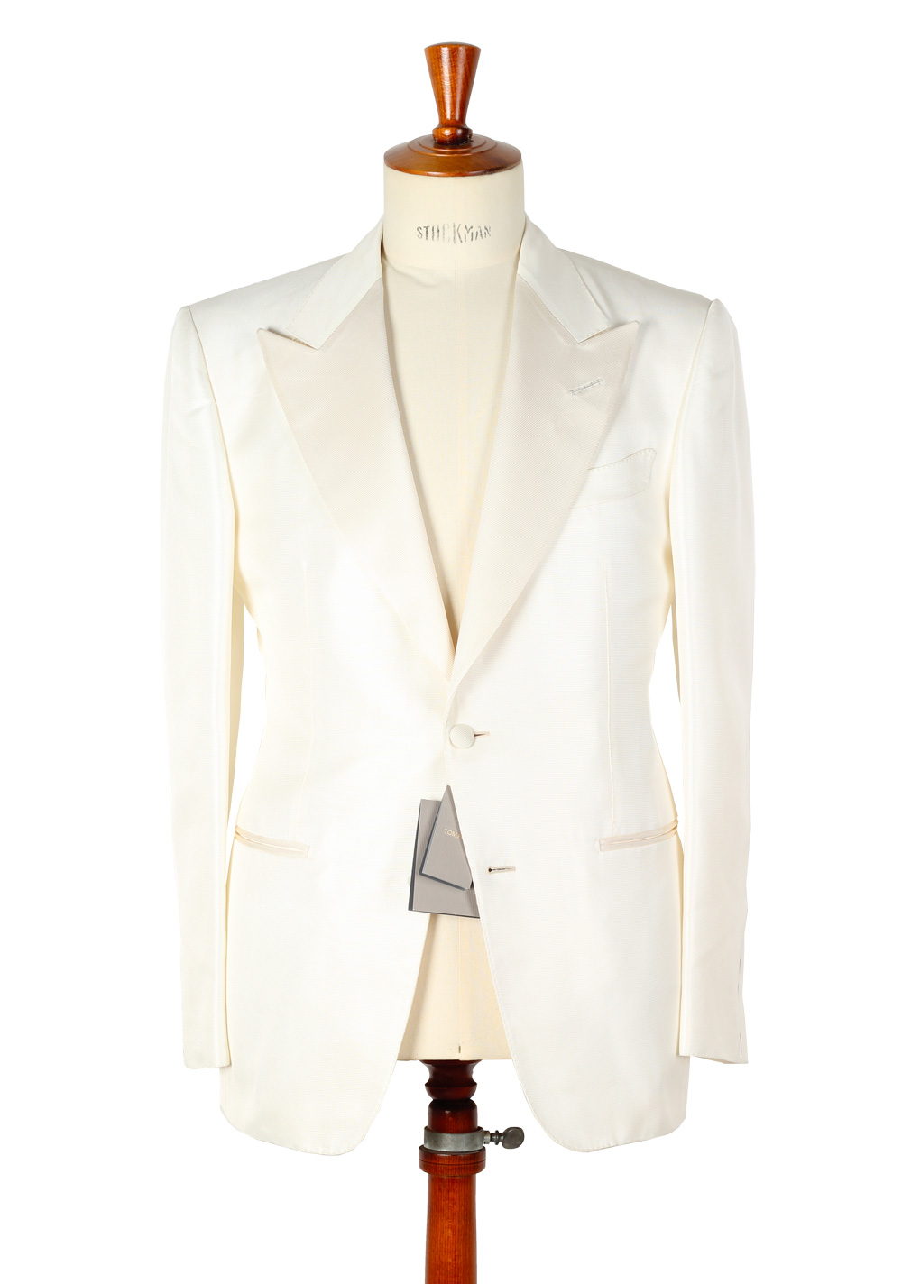 TOM FORD Off White James Bond Spectre Sport Coat Tuxedo Dinner Jacket Size 48 / 38R U.S. Fit A | Costume Limité