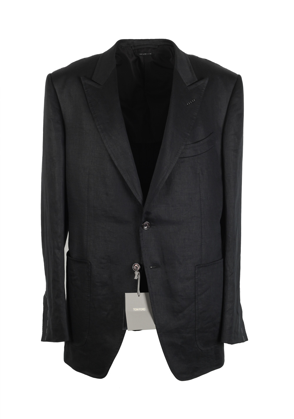 TOM FORD O’Connor Black Sport Coat Size 54L / 44L U.S. Linen Fit Y ...